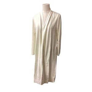 Barefoot Dreams CozyChic Ultra Lite Cardigan Pearl XL Long Sleeve Open Front